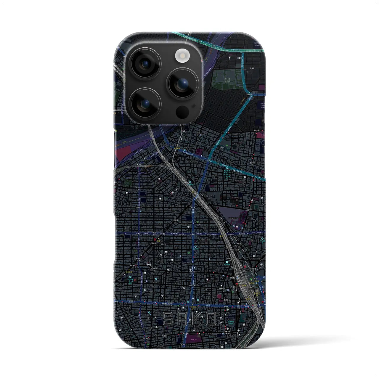 【栄生(愛知県)】地図柄iPhoneケース(バックカバータイプ)