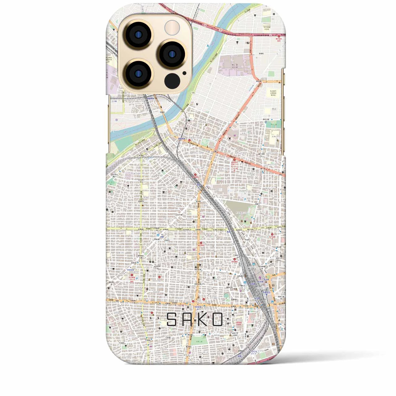 【栄生(愛知県)】地図柄iPhoneケース(バックカバータイプ)