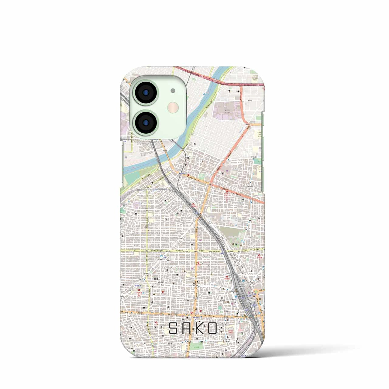 【栄生(愛知県)】地図柄iPhoneケース(バックカバータイプ)