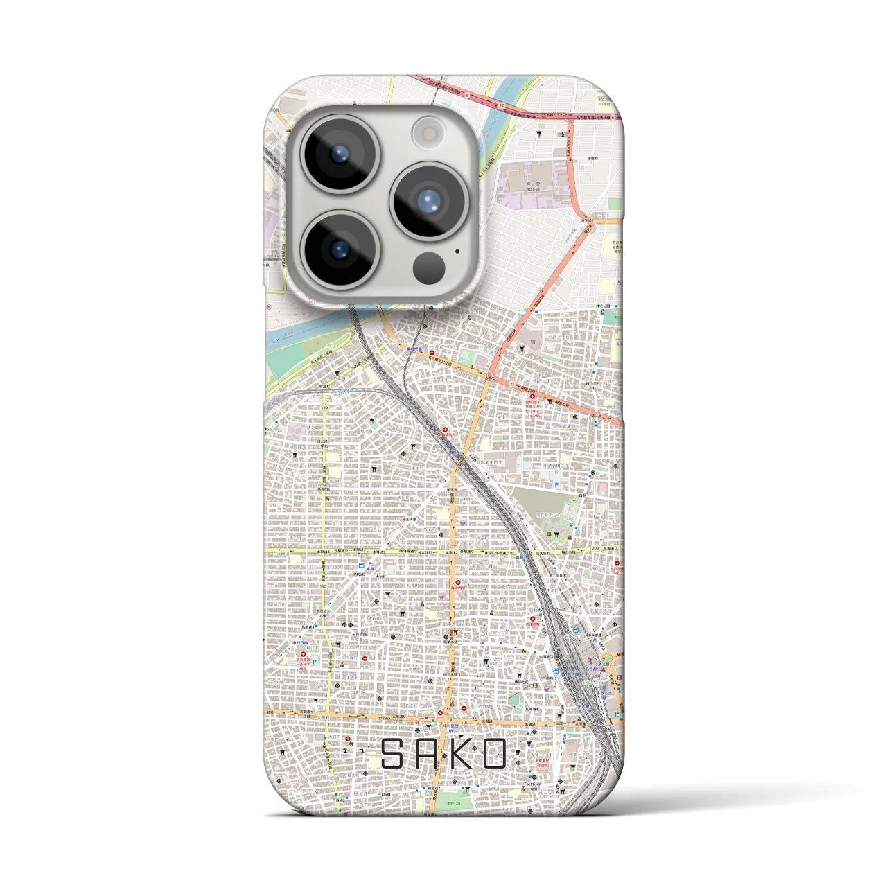 【栄生(愛知県)】地図柄iPhoneケース(バックカバータイプ)