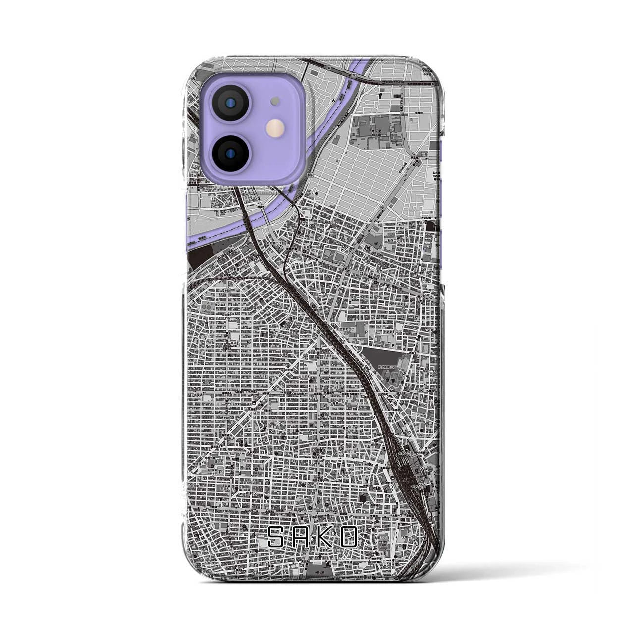 【栄生(愛知県)】地図柄iPhoneケース(クリアタイプ)