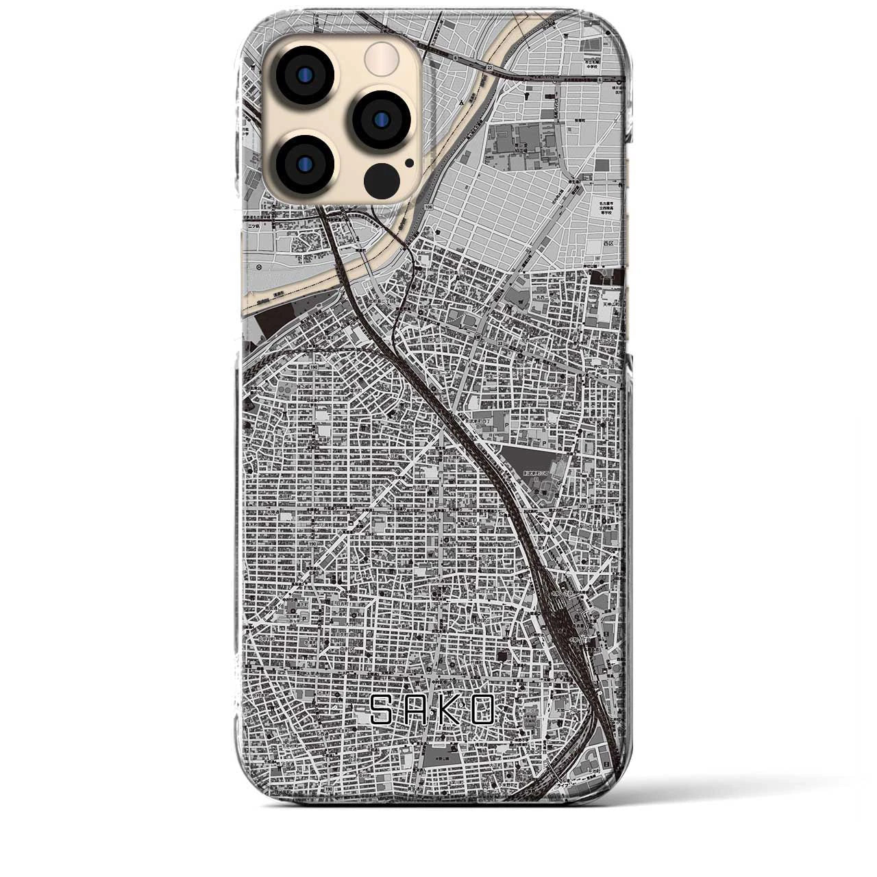 【栄生(愛知県)】地図柄iPhoneケース(クリアタイプ)