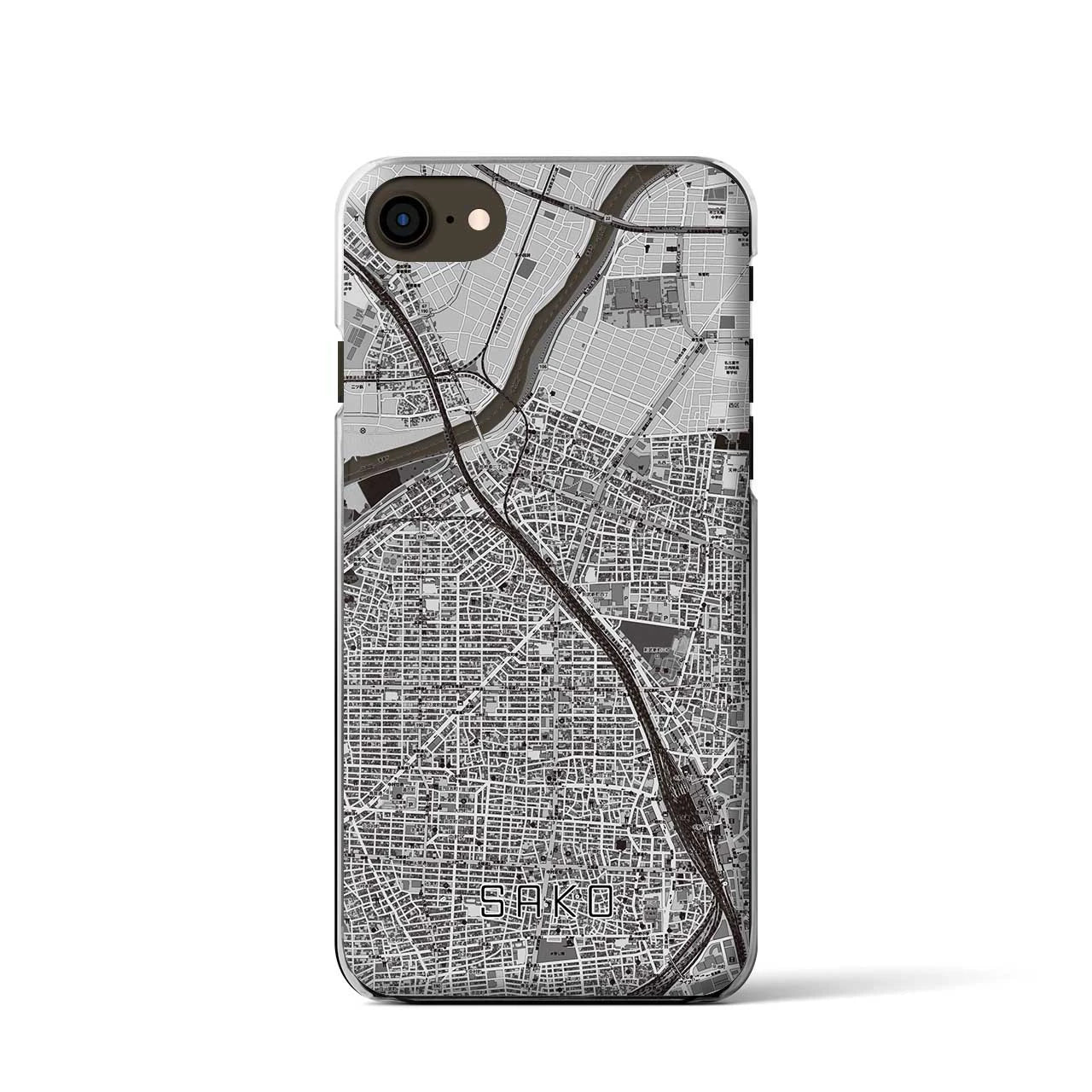 【栄生(愛知県)】地図柄iPhoneケース(クリアタイプ)