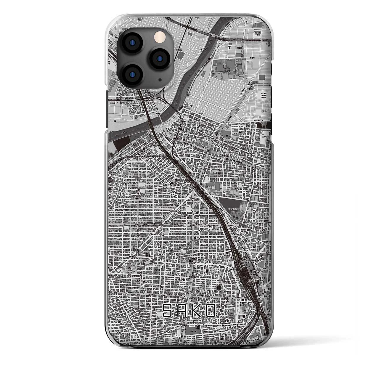 【栄生(愛知県)】地図柄iPhoneケース(クリアタイプ)