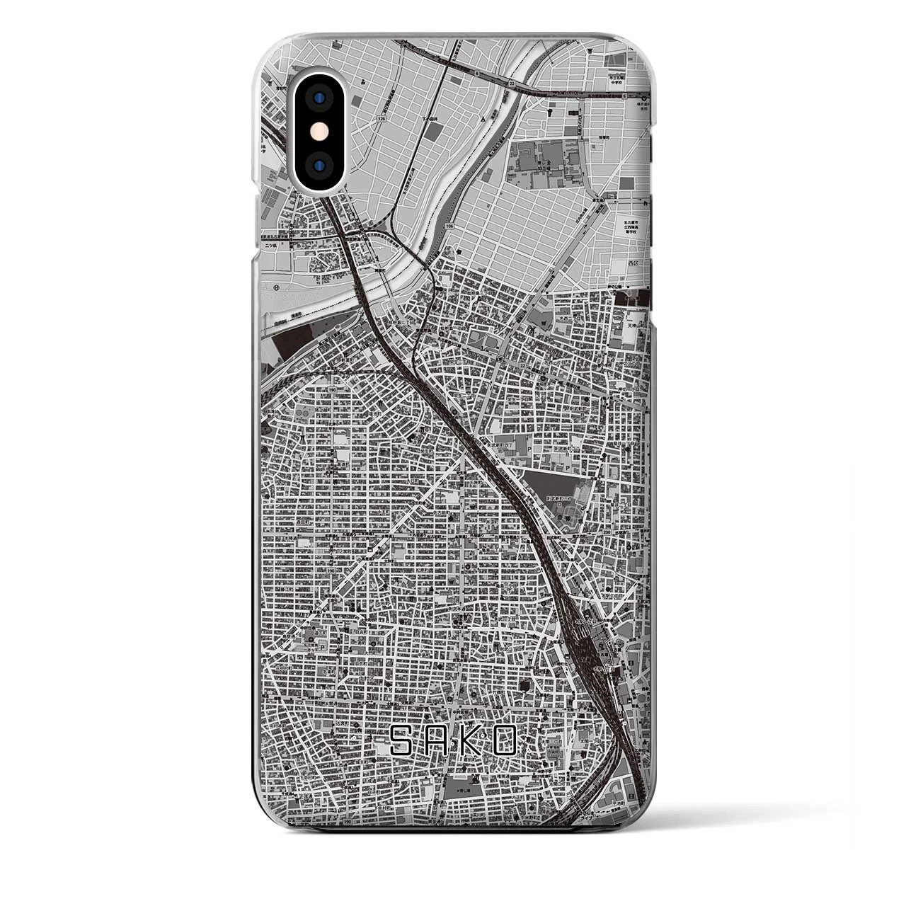 【栄生(愛知県)】地図柄iPhoneケース(クリアタイプ)