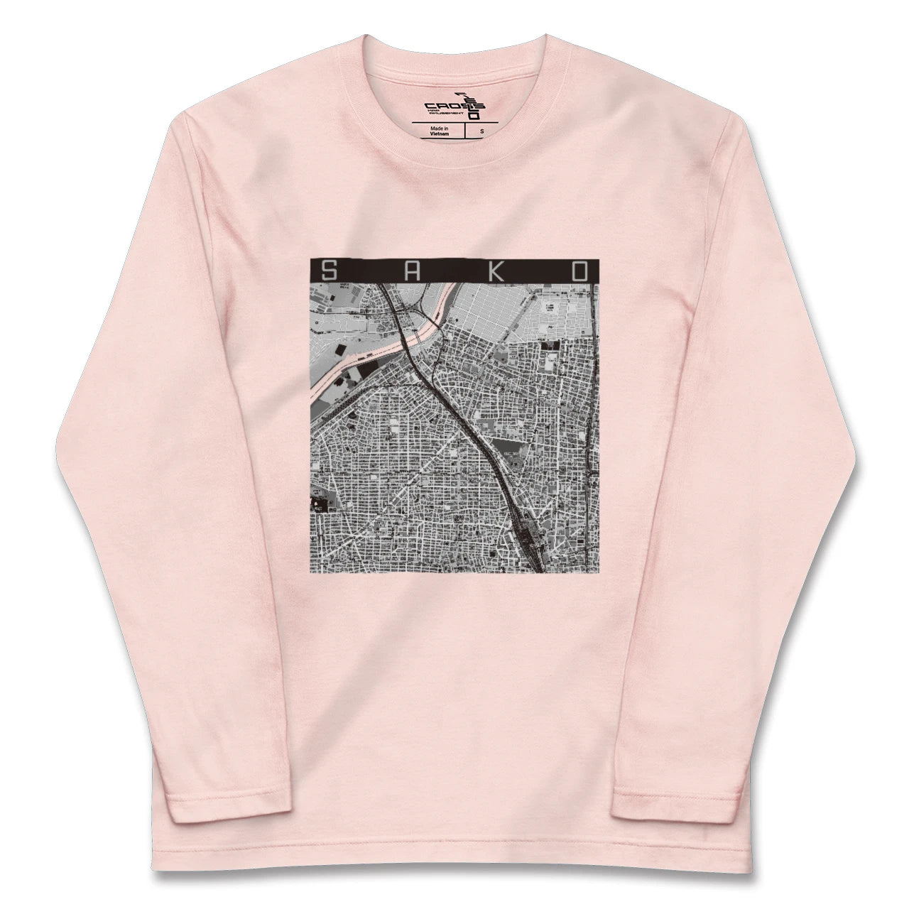 【栄生(愛知県)】地図柄ロングスリーブTシャツ