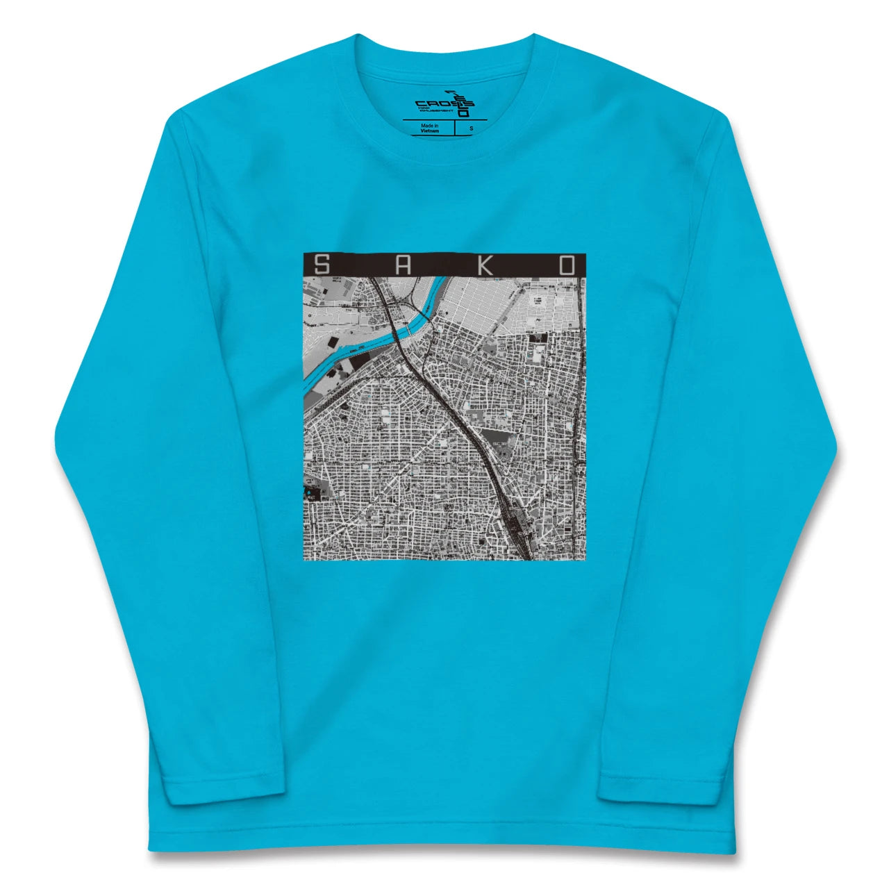 【栄生(愛知県)】地図柄ロングスリーブTシャツ