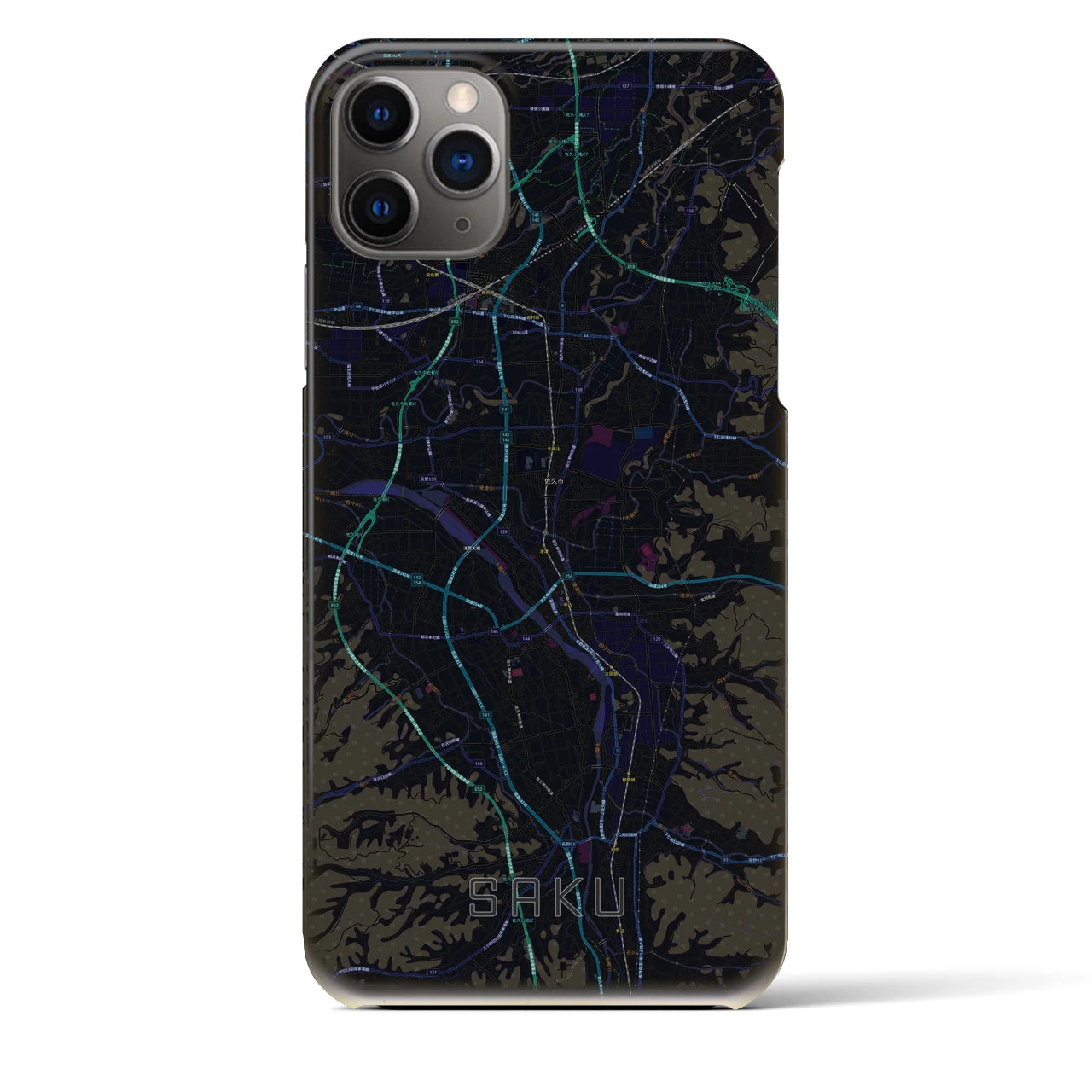 【佐久(長野県)】地図柄iPhoneケース(バックカバータイプ)