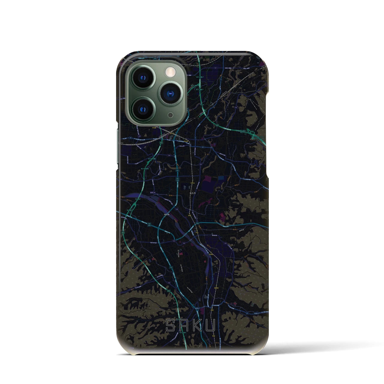 【佐久(長野県)】地図柄iPhoneケース(バックカバータイプ)