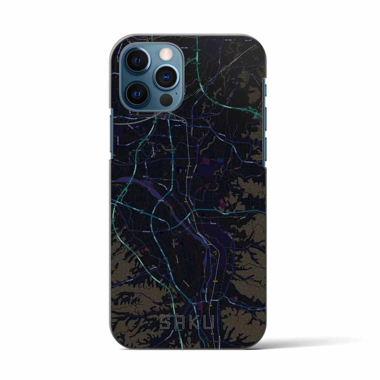 【佐久(長野県)】地図柄iPhoneケース(バックカバータイプ)