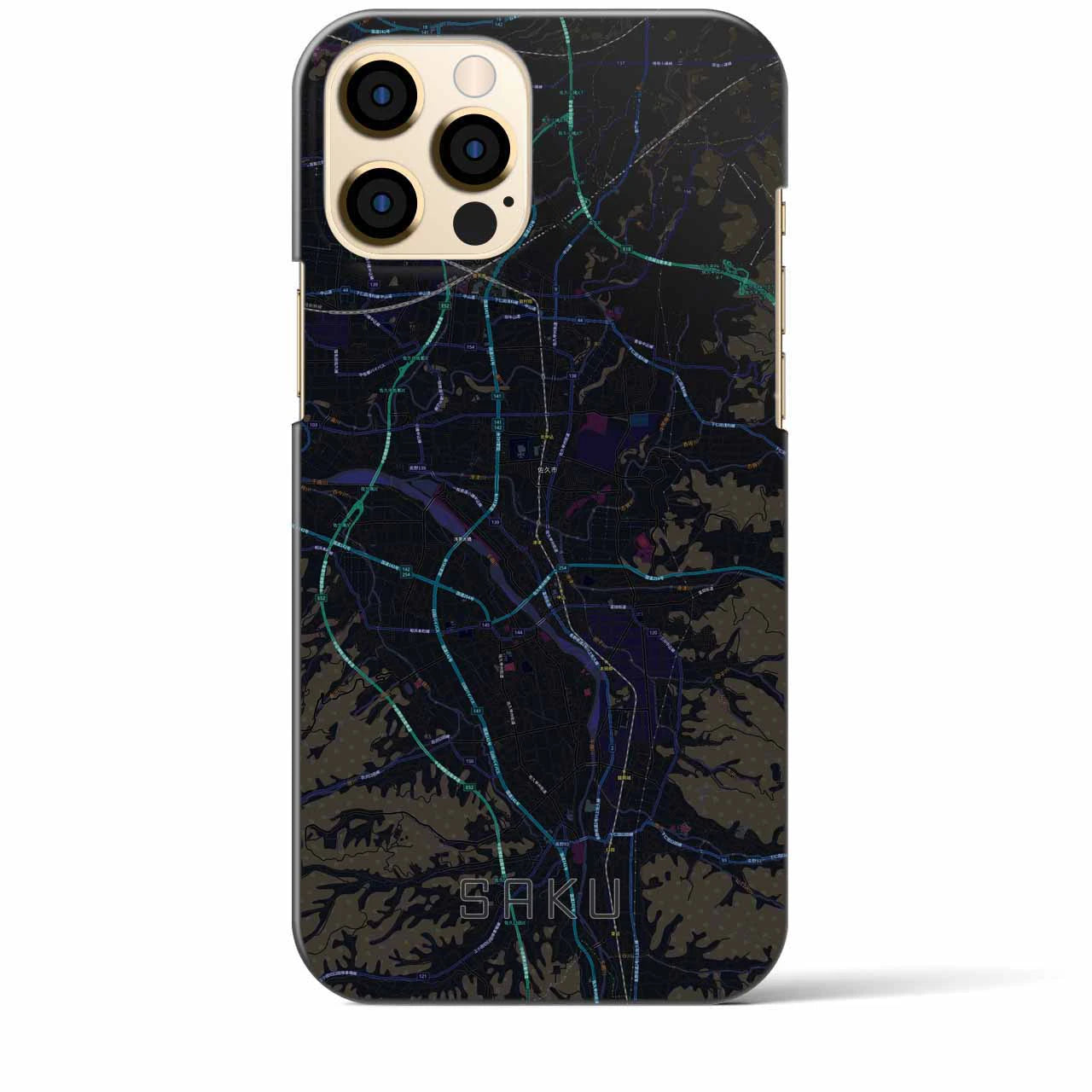 【佐久(長野県)】地図柄iPhoneケース(バックカバータイプ)