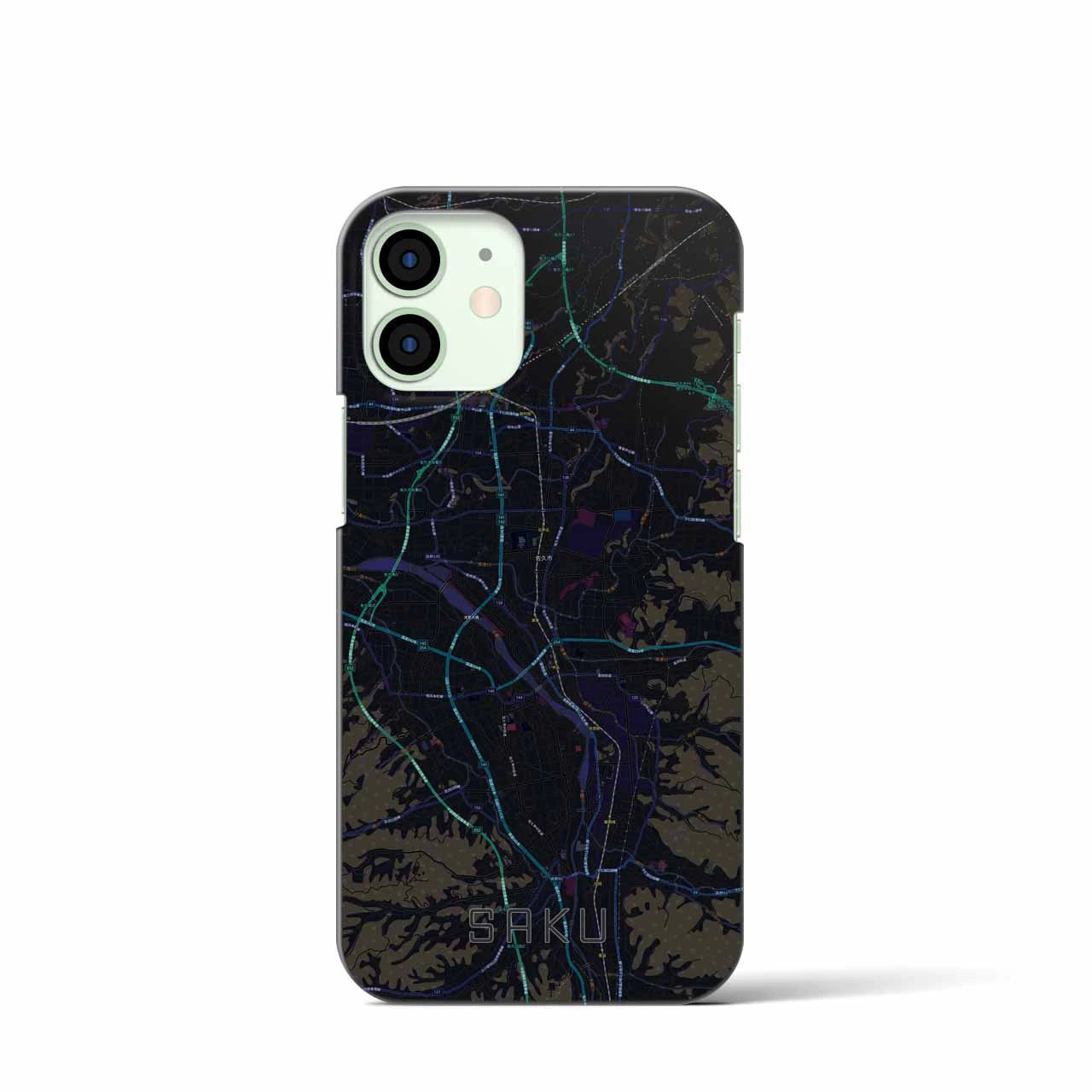 【佐久(長野県)】地図柄iPhoneケース(バックカバータイプ)