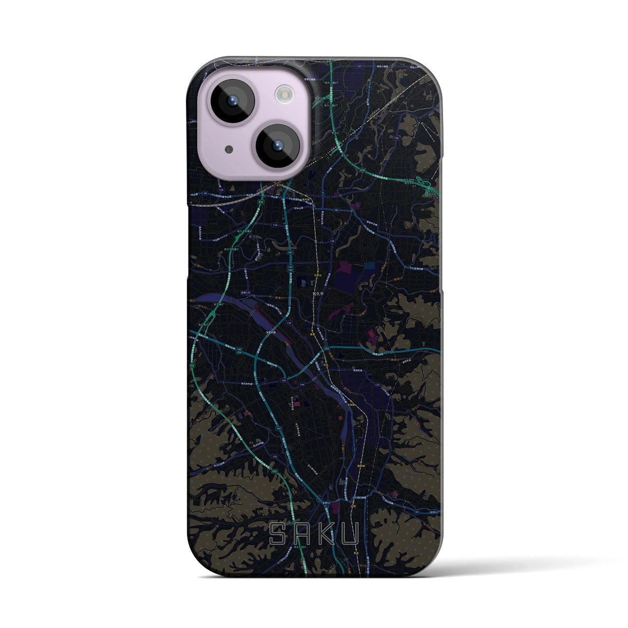 【佐久(長野県)】地図柄iPhoneケース(バックカバータイプ)
