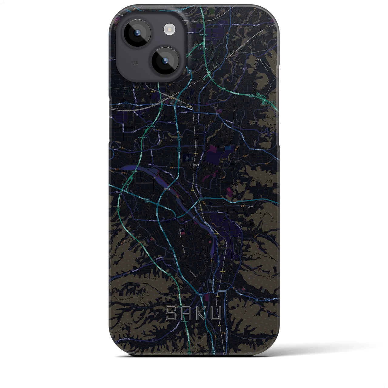 【佐久(長野県)】地図柄iPhoneケース(バックカバータイプ)