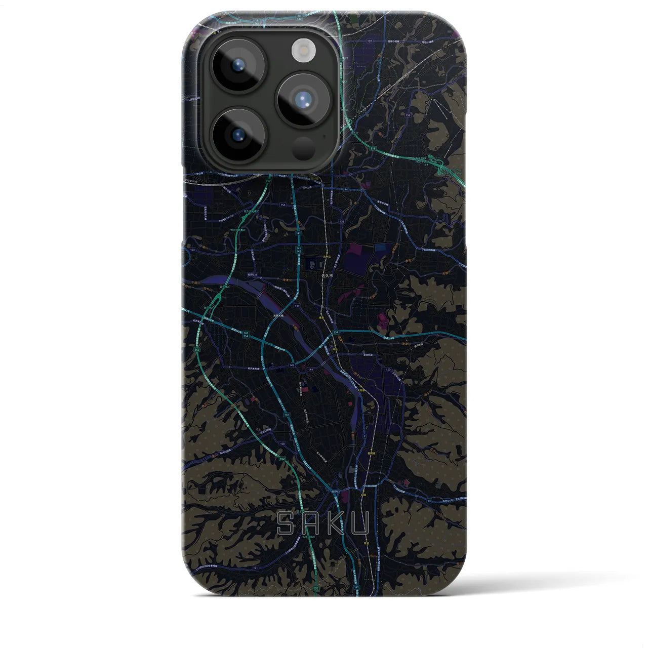 【佐久(長野県)】地図柄iPhoneケース(バックカバータイプ)