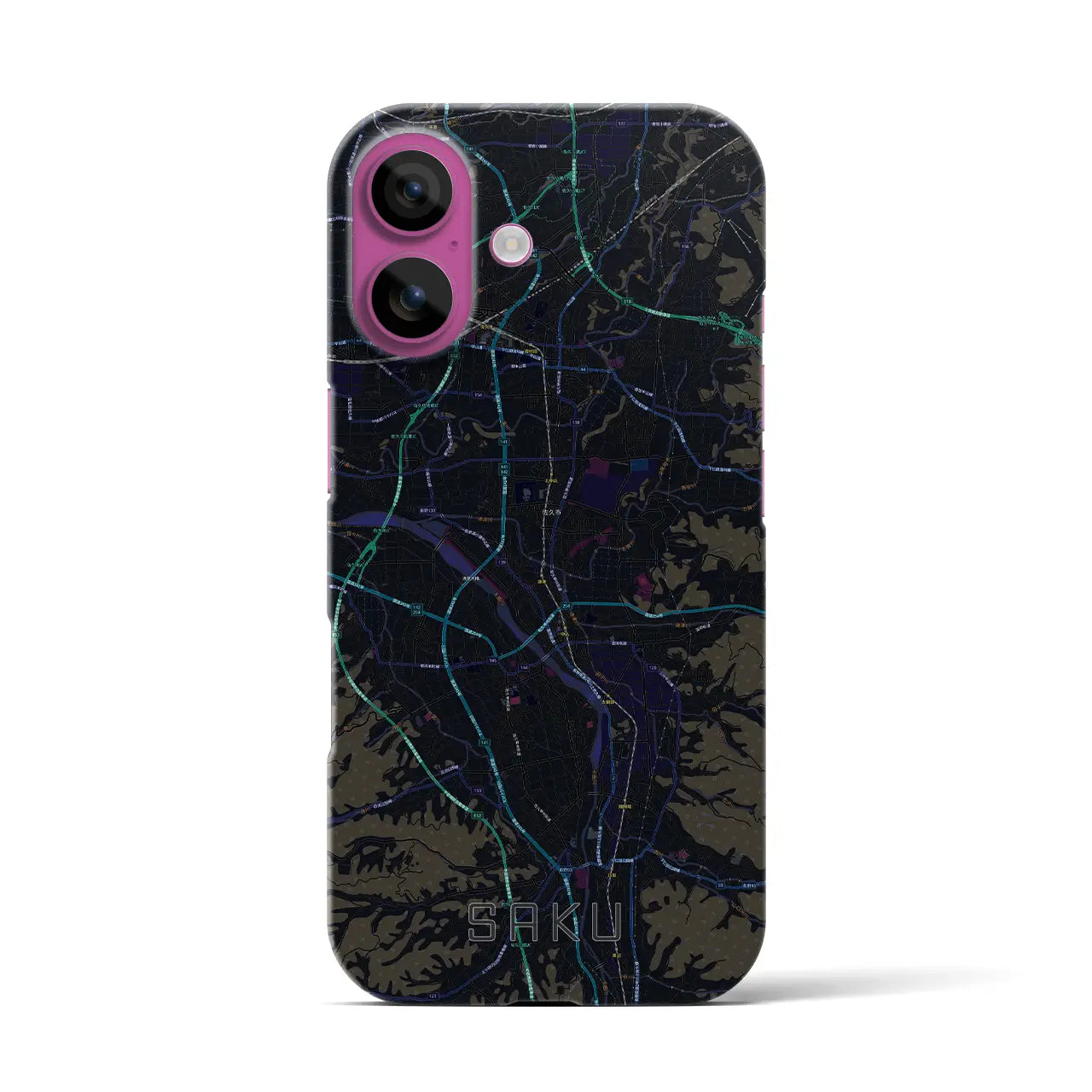 【佐久(長野県)】地図柄iPhoneケース(バックカバータイプ)