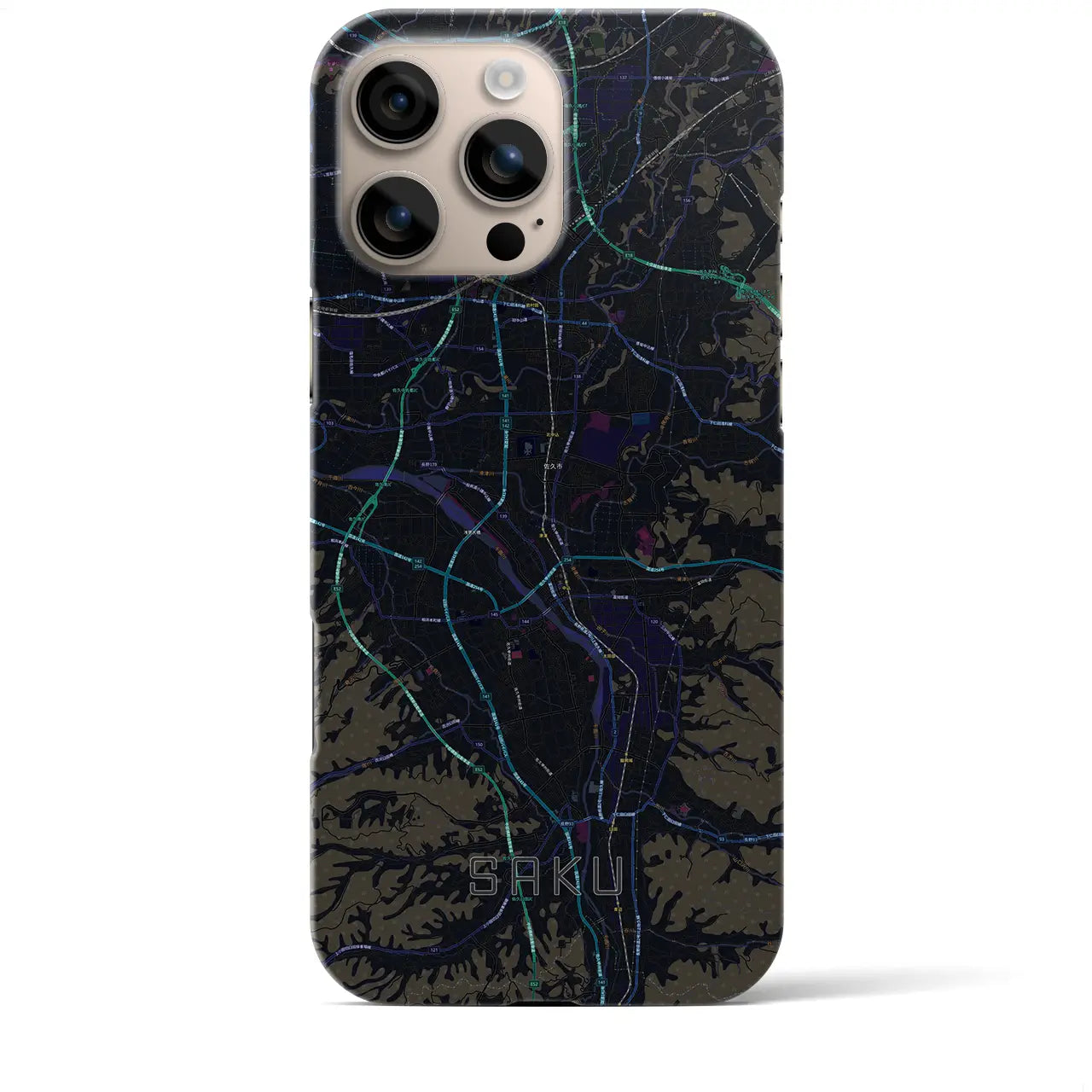 【佐久(長野県)】地図柄iPhoneケース(バックカバータイプ)