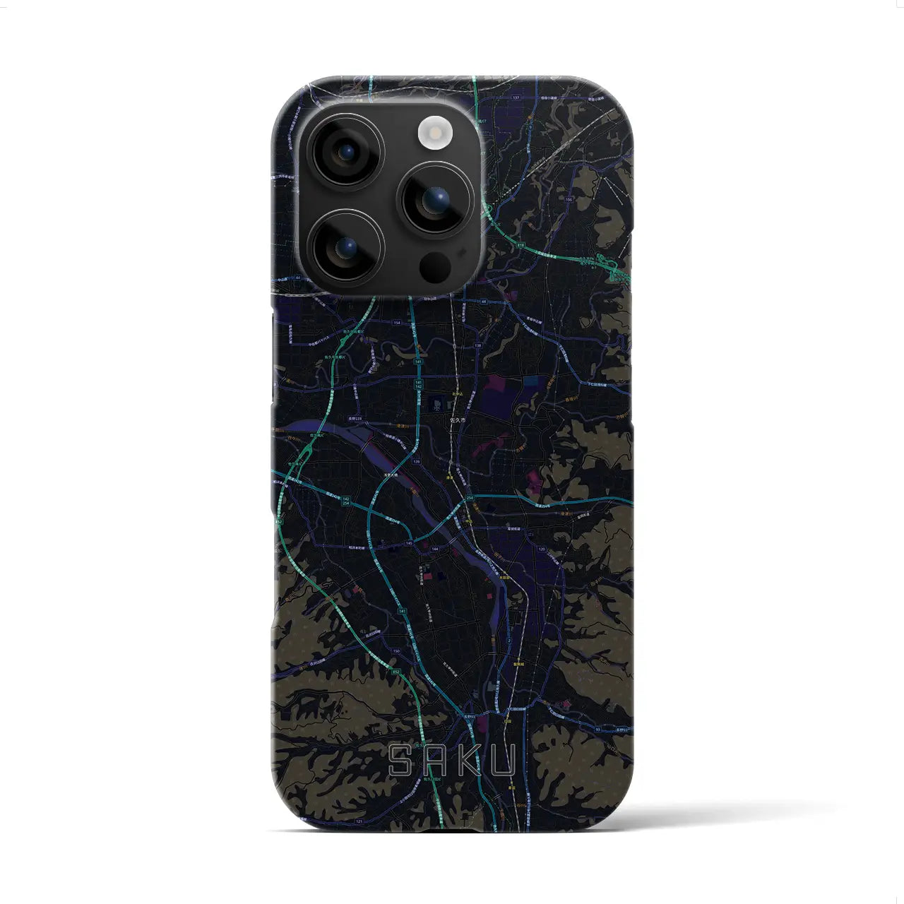 【佐久(長野県)】地図柄iPhoneケース(バックカバータイプ)