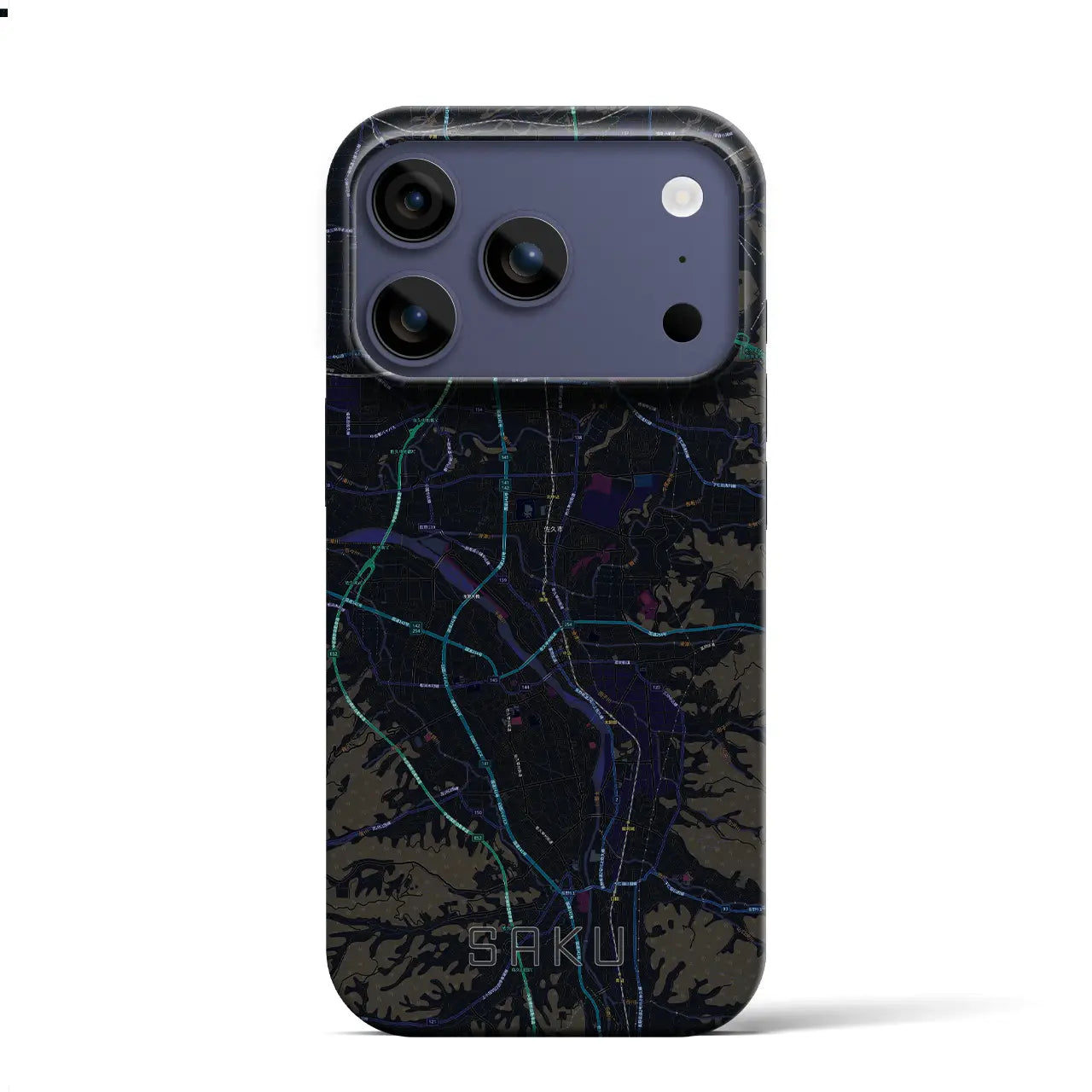 【佐久(長野県)】地図柄iPhoneケース(バックカバータイプ)