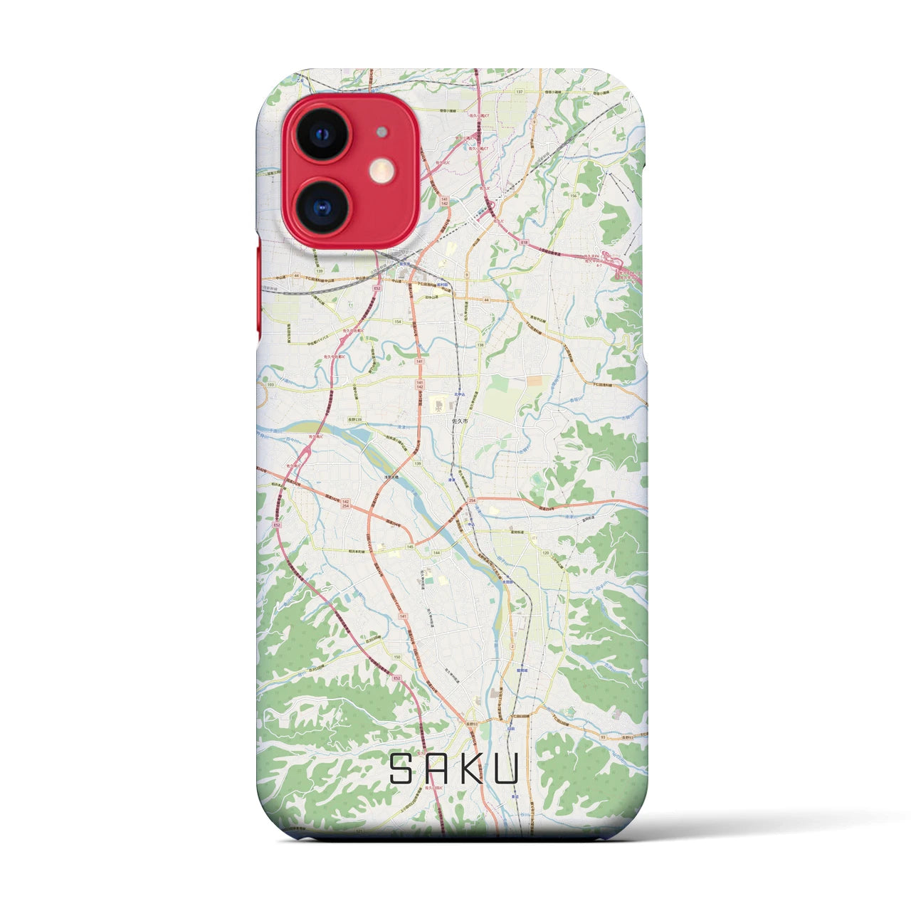 【佐久(長野県)】地図柄iPhoneケース(バックカバータイプ)
