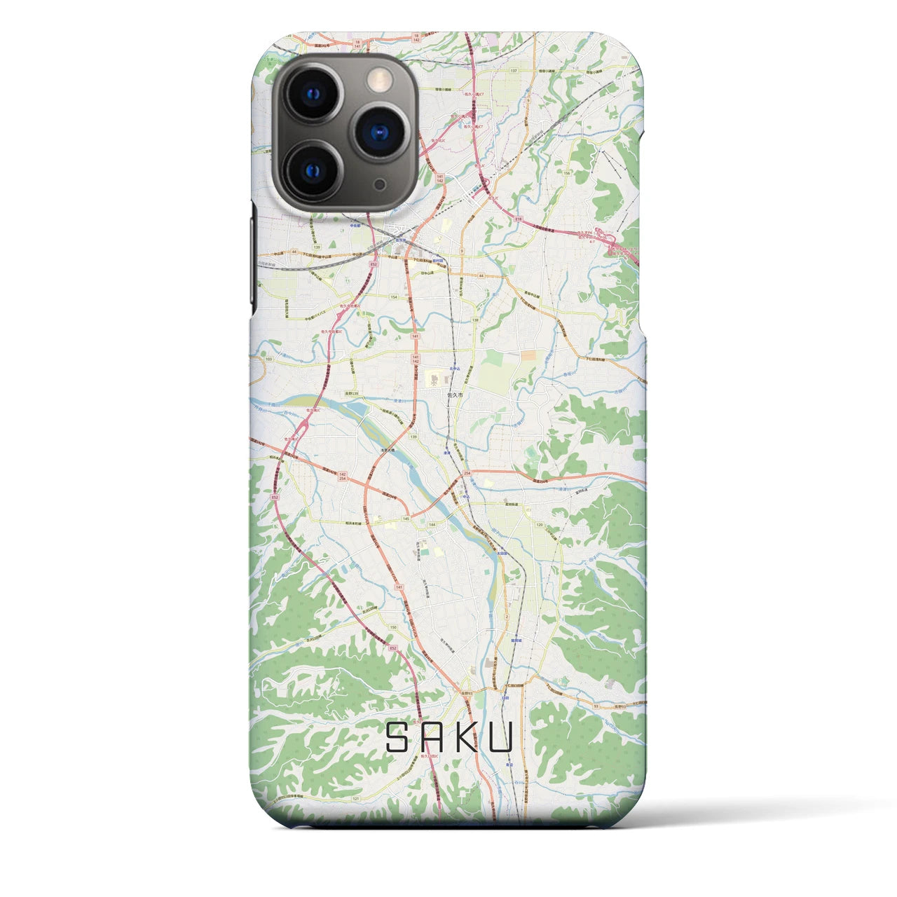 【佐久(長野県)】地図柄iPhoneケース(バックカバータイプ)