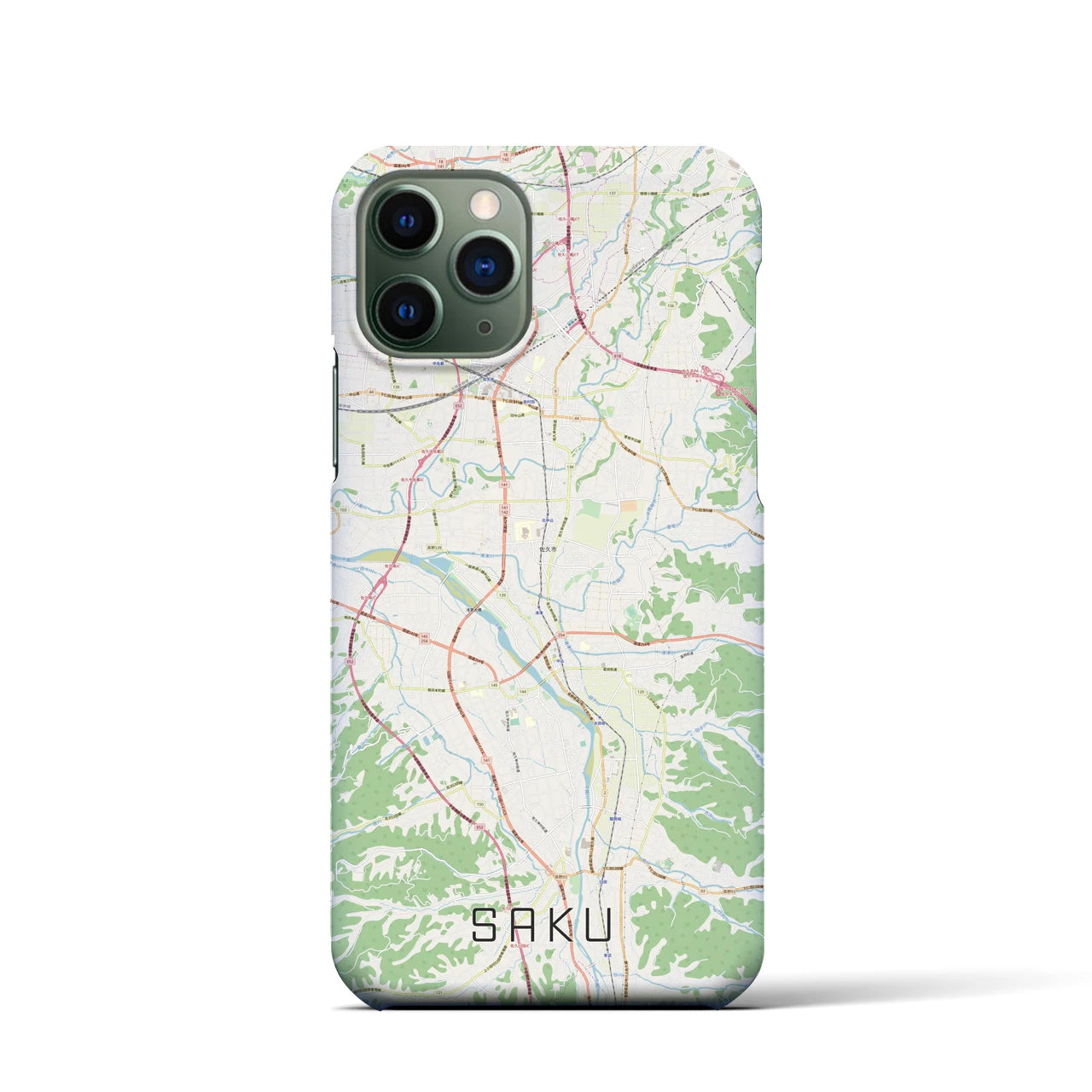 【佐久(長野県)】地図柄iPhoneケース(バックカバータイプ)