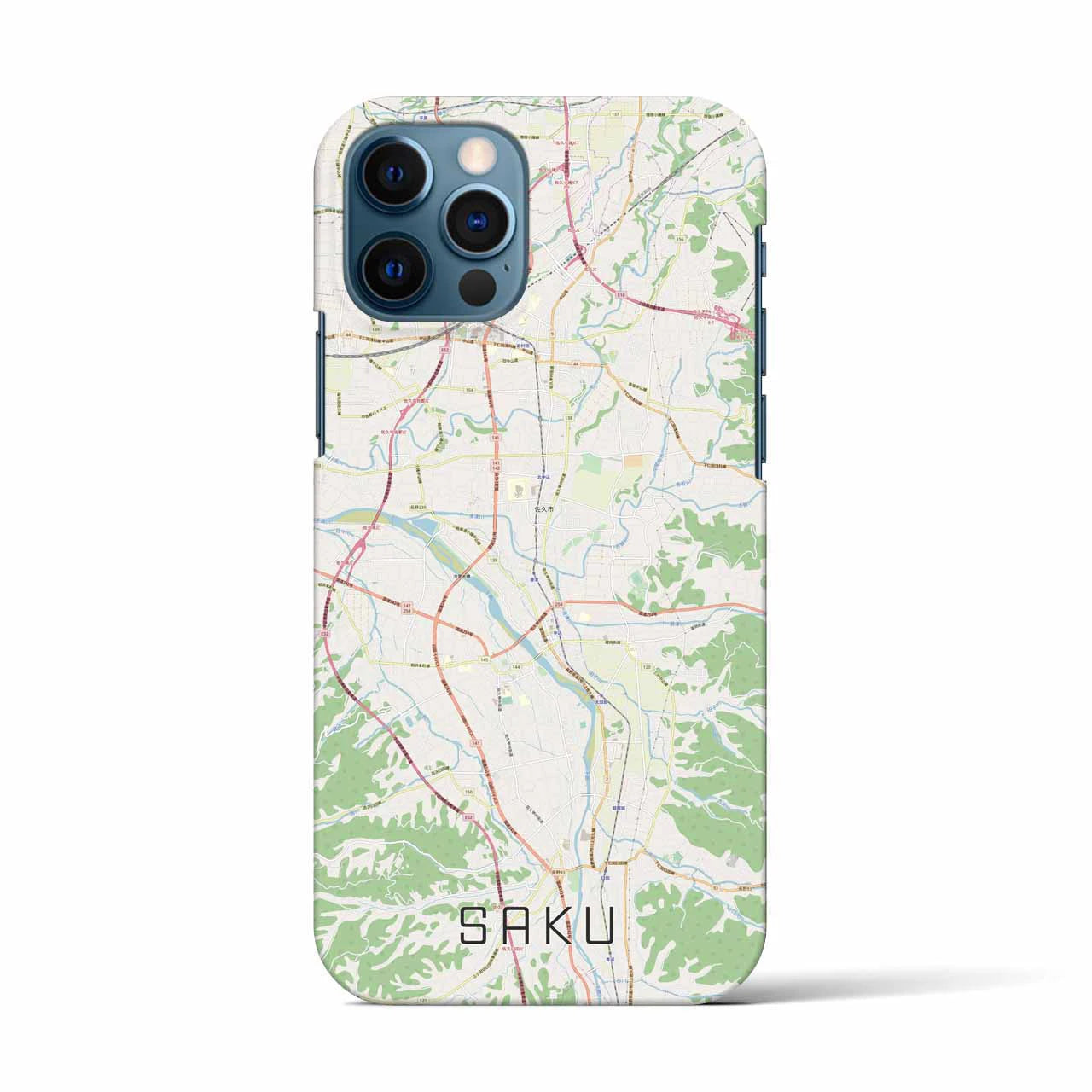 【佐久(長野県)】地図柄iPhoneケース(バックカバータイプ)