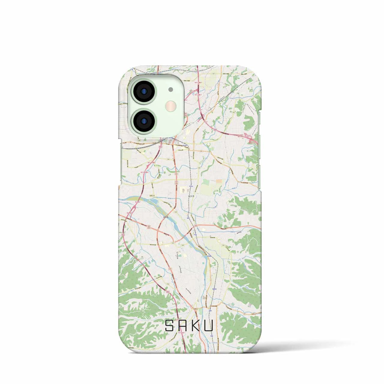 【佐久(長野県)】地図柄iPhoneケース(バックカバータイプ)