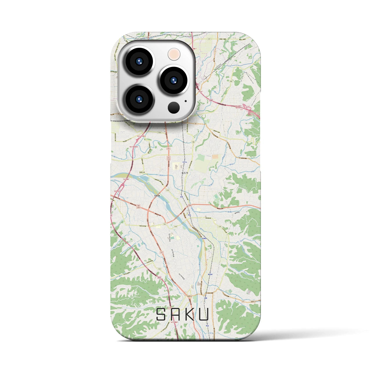 【佐久(長野県)】地図柄iPhoneケース(バックカバータイプ)