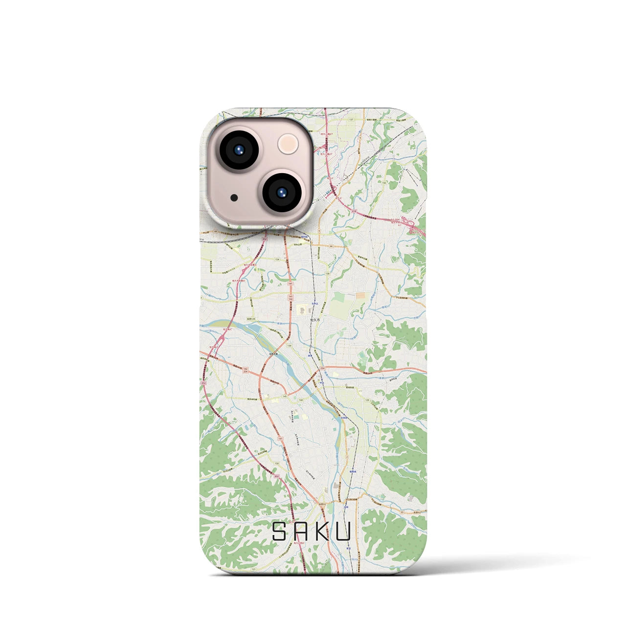 【佐久(長野県)】地図柄iPhoneケース(バックカバータイプ)