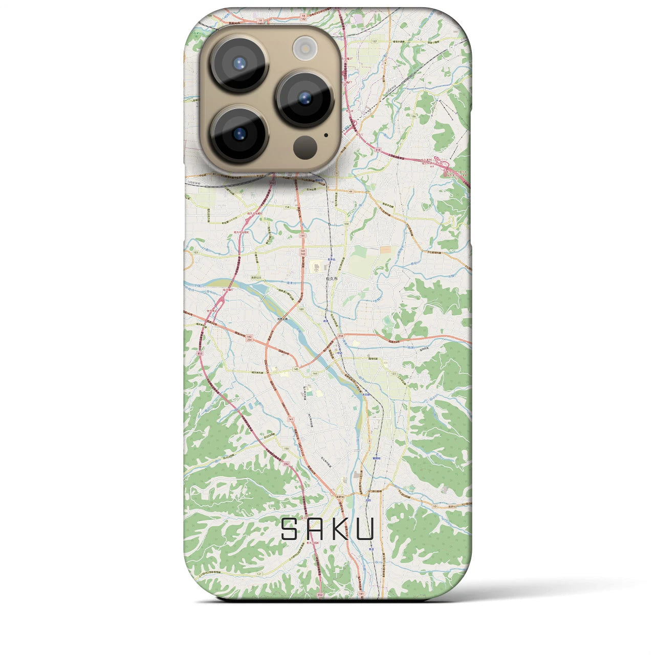 【佐久(長野県)】地図柄iPhoneケース(バックカバータイプ)