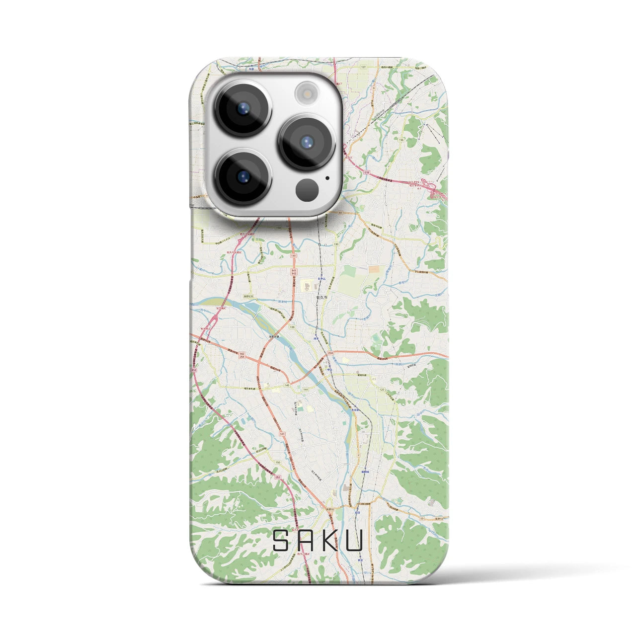 【佐久(長野県)】地図柄iPhoneケース(バックカバータイプ)