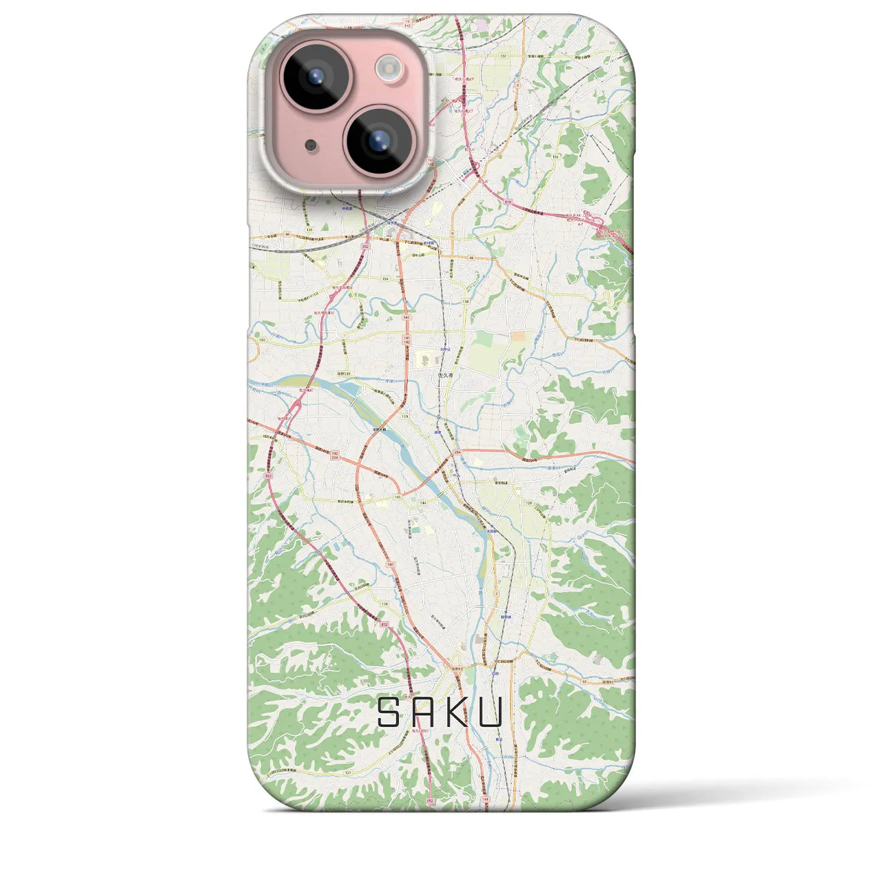 【佐久(長野県)】地図柄iPhoneケース(バックカバータイプ)