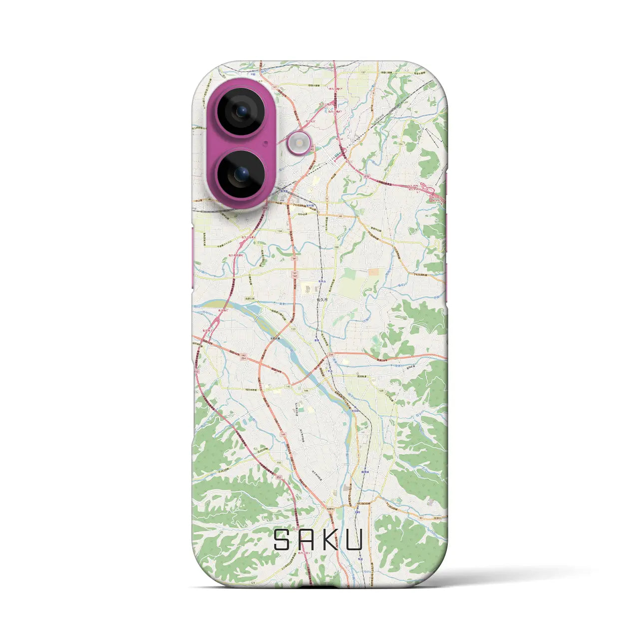 【佐久(長野県)】地図柄iPhoneケース(バックカバータイプ)