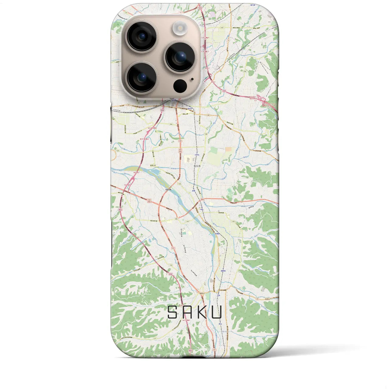 【佐久(長野県)】地図柄iPhoneケース(バックカバータイプ)