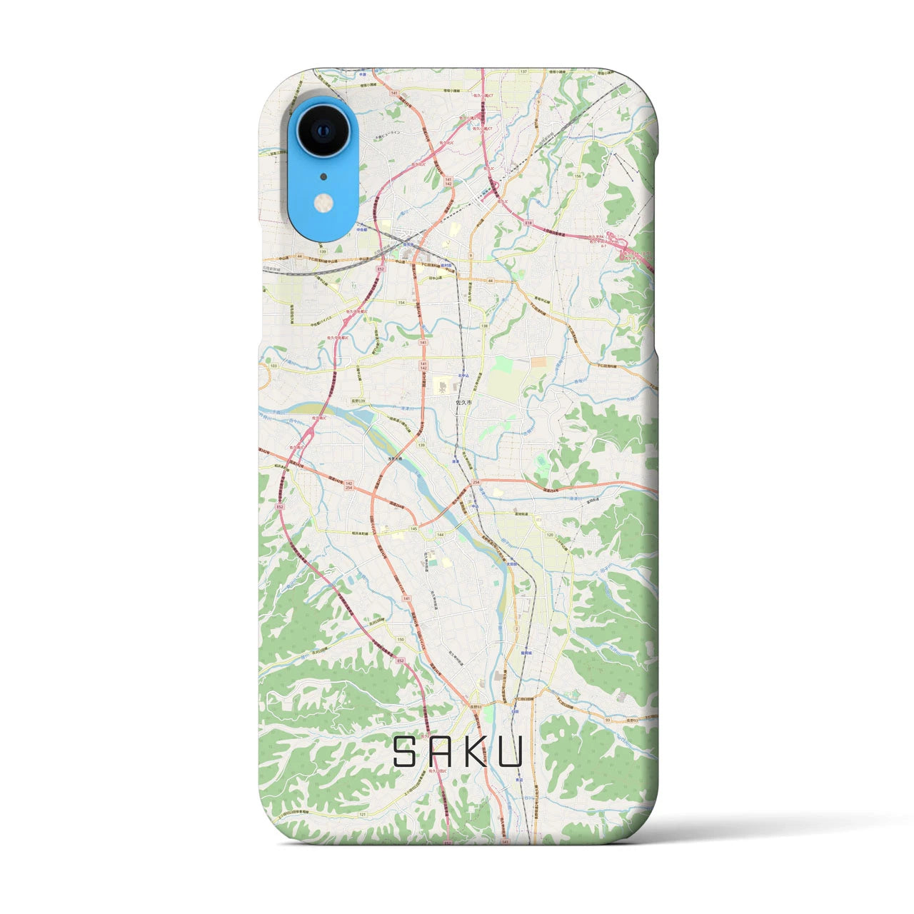 【佐久(長野県)】地図柄iPhoneケース(バックカバータイプ)