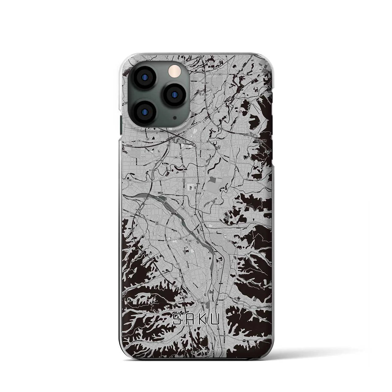 【佐久(長野県)】地図柄iPhoneケース(クリアタイプ)