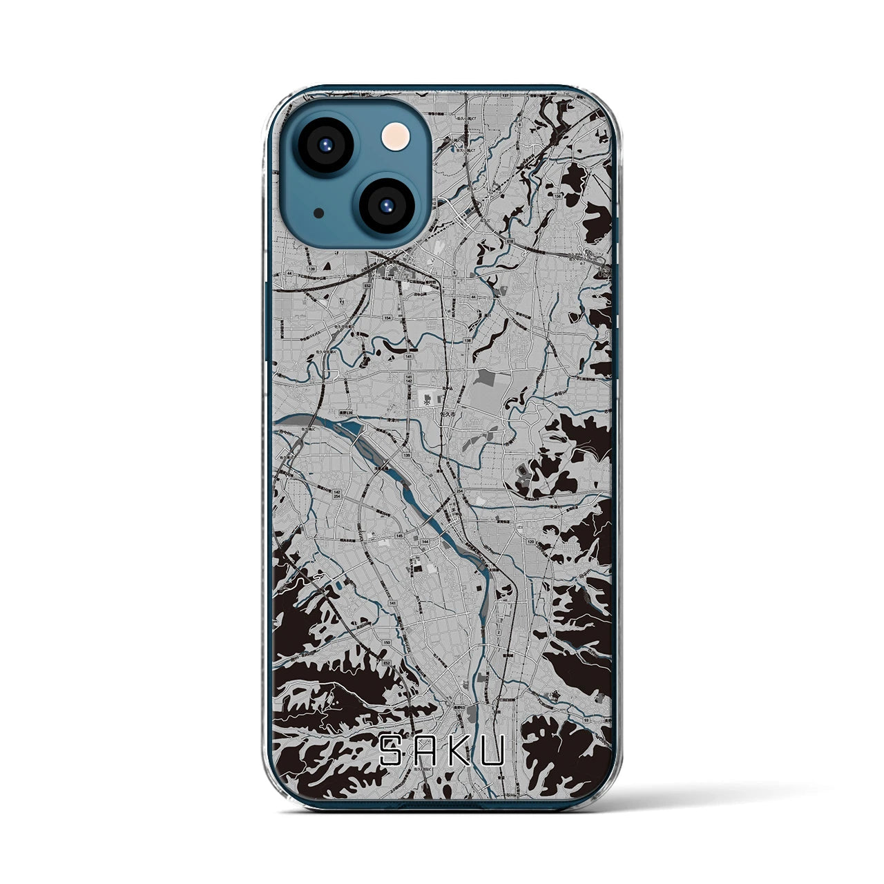 【佐久(長野県)】地図柄iPhoneケース(クリアタイプ)