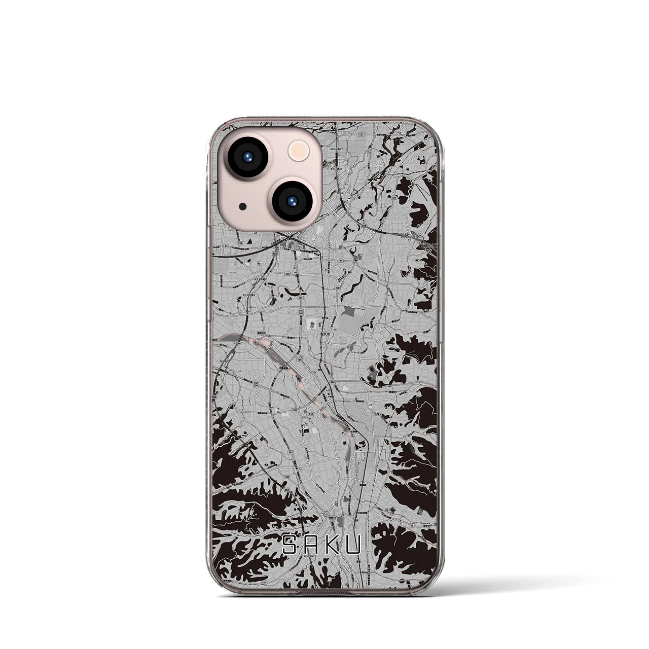 【佐久(長野県)】地図柄iPhoneケース(クリアタイプ)