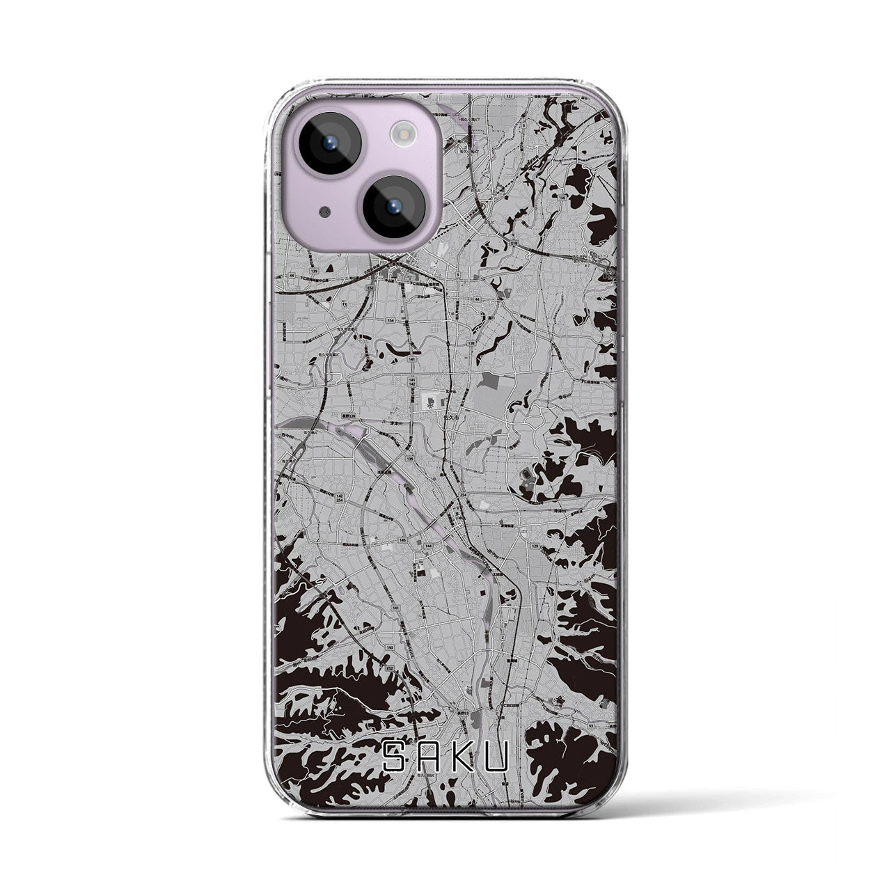 【佐久(長野県)】地図柄iPhoneケース(クリアタイプ)