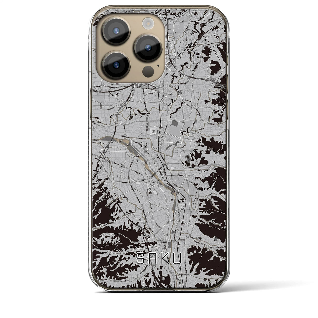 【佐久(長野県)】地図柄iPhoneケース(クリアタイプ)