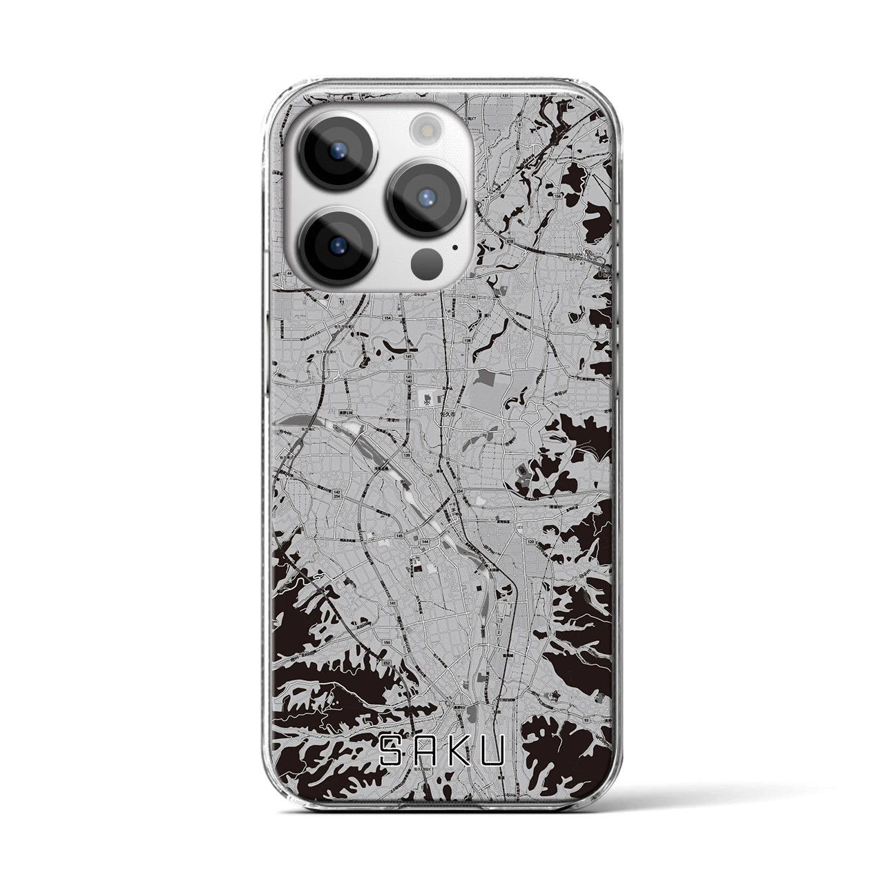 【佐久(長野県)】地図柄iPhoneケース(クリアタイプ)