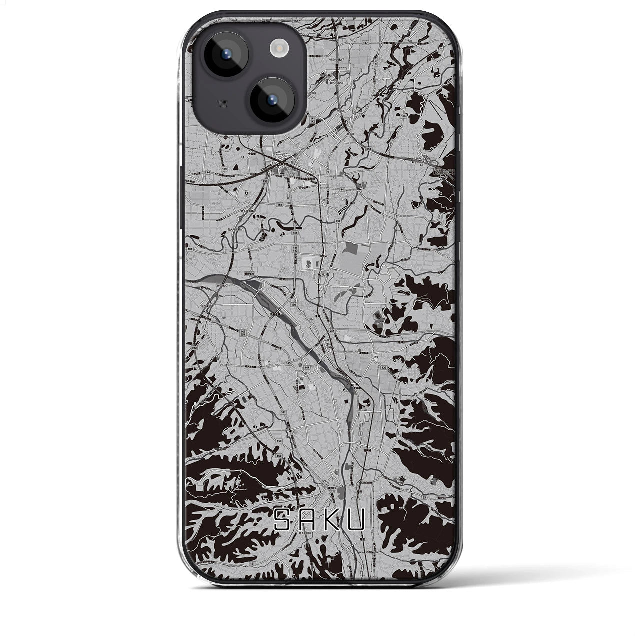 【佐久(長野県)】地図柄iPhoneケース(クリアタイプ)