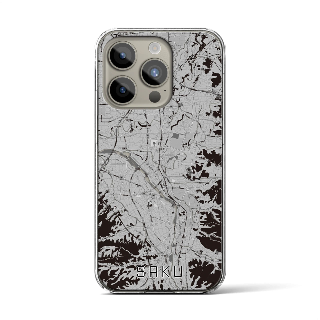 【佐久(長野県)】地図柄iPhoneケース(クリアタイプ)