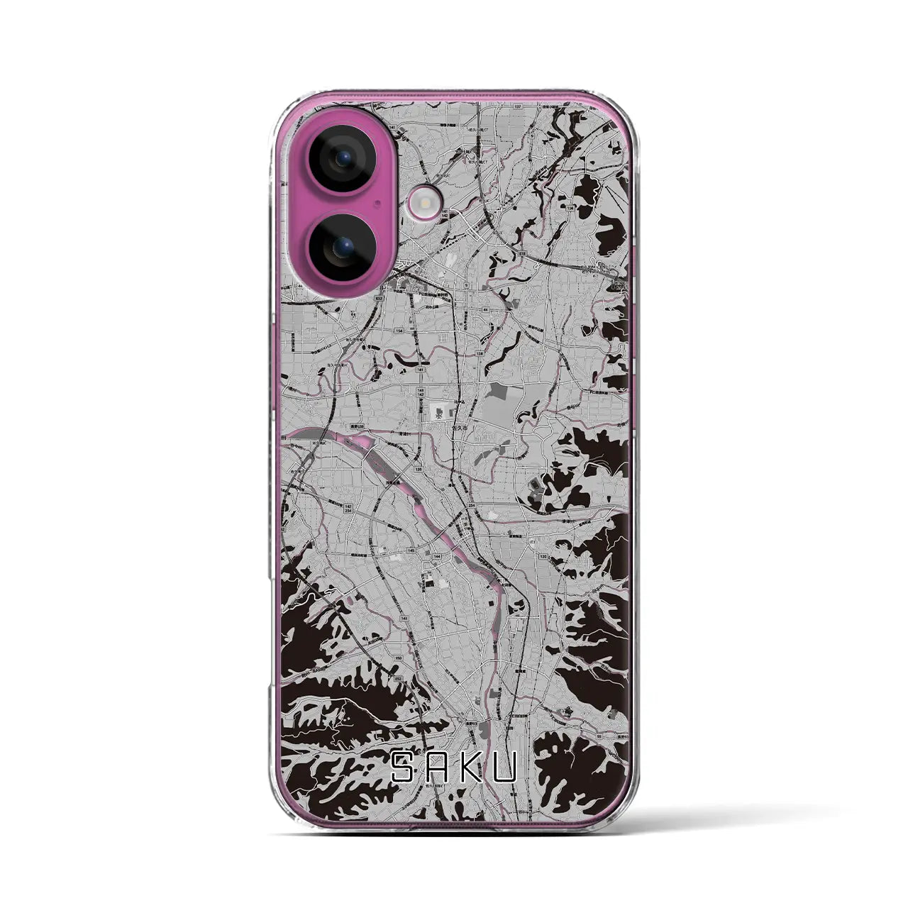 【佐久(長野県)】地図柄iPhoneケース(クリアタイプ)