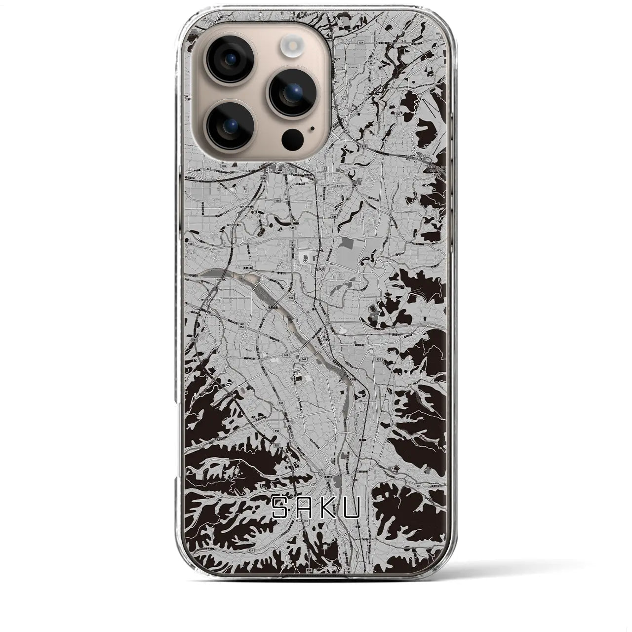 【佐久(長野県)】地図柄iPhoneケース(クリアタイプ)