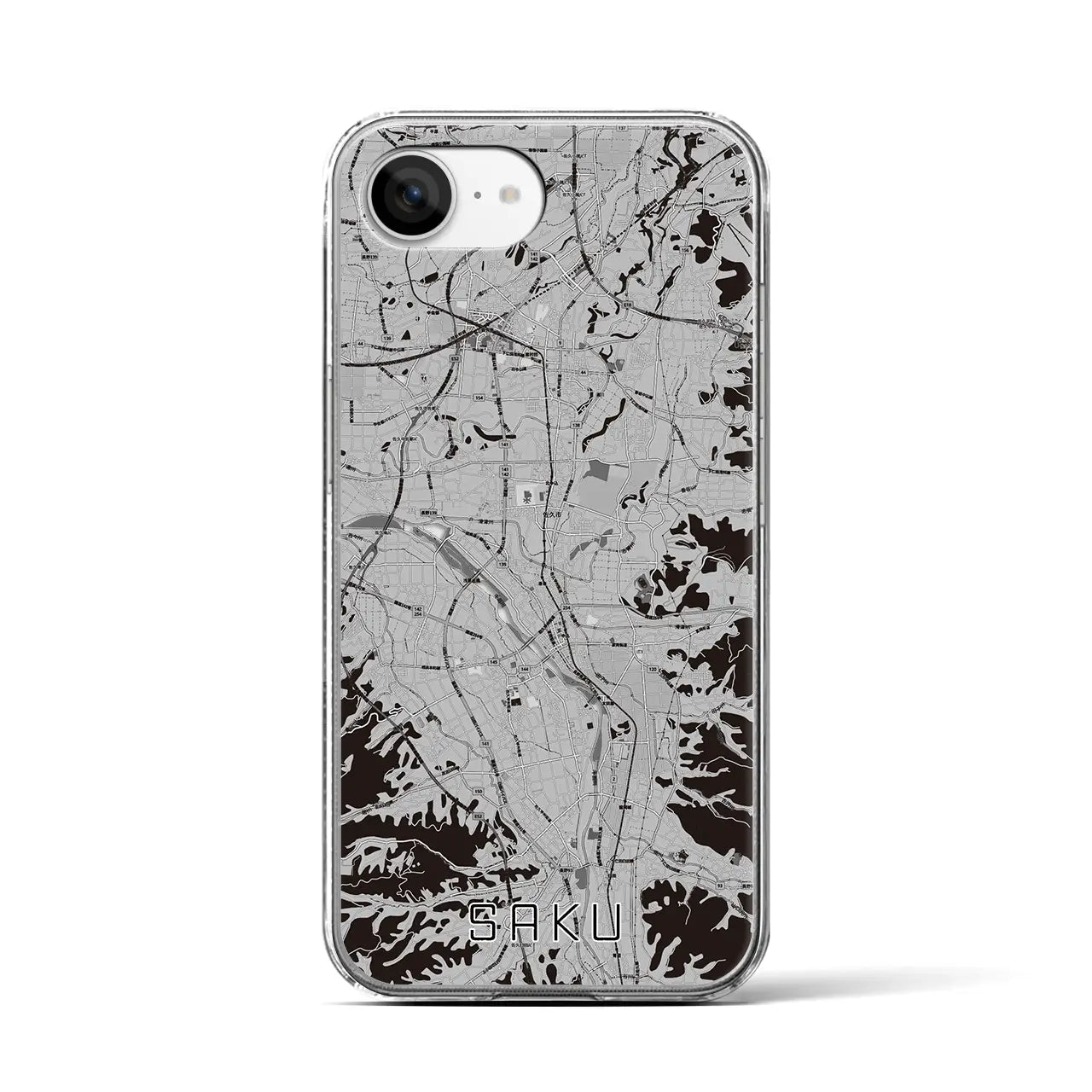 【佐久(長野県)】地図柄iPhoneケース(クリアタイプ)