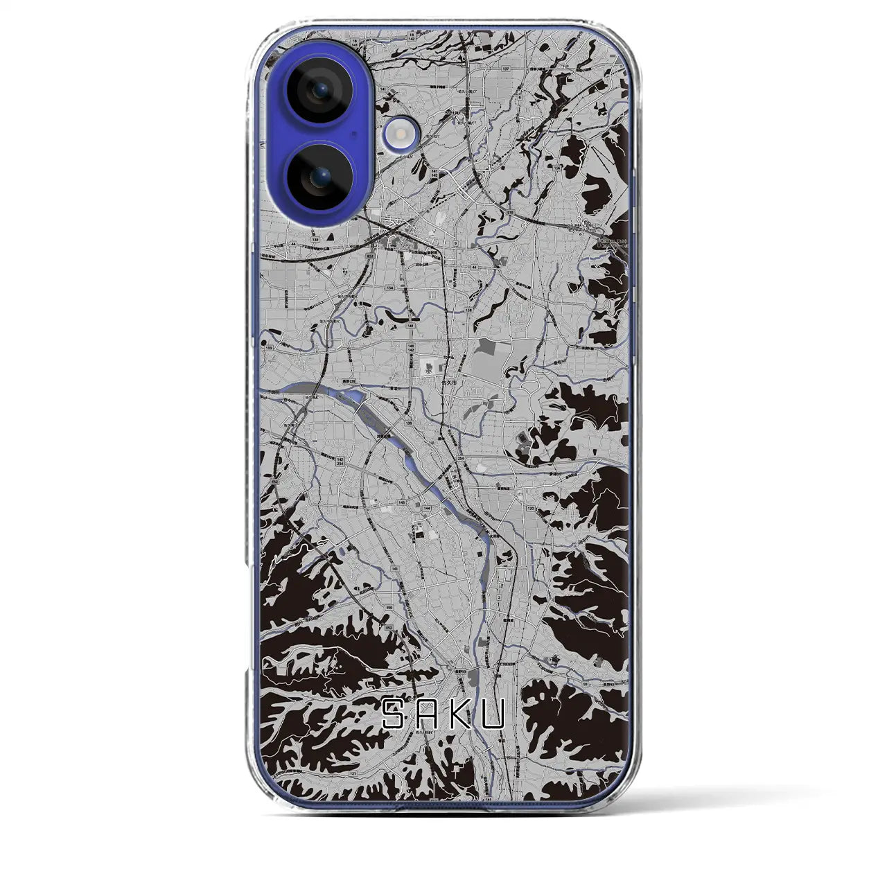 【佐久(長野県)】地図柄iPhoneケース(クリアタイプ)