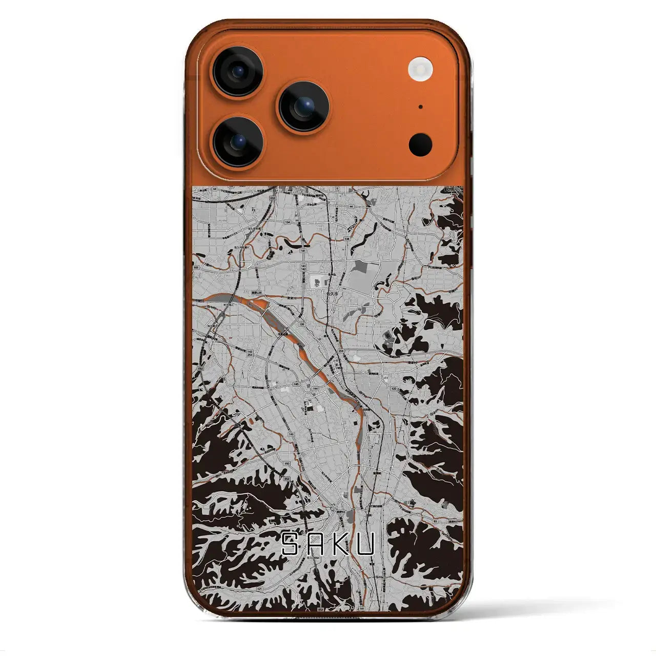 【佐久(長野県)】地図柄iPhoneケース(クリアタイプ)