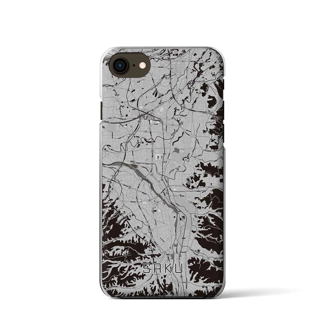 【佐久(長野県)】地図柄iPhoneケース(クリアタイプ)